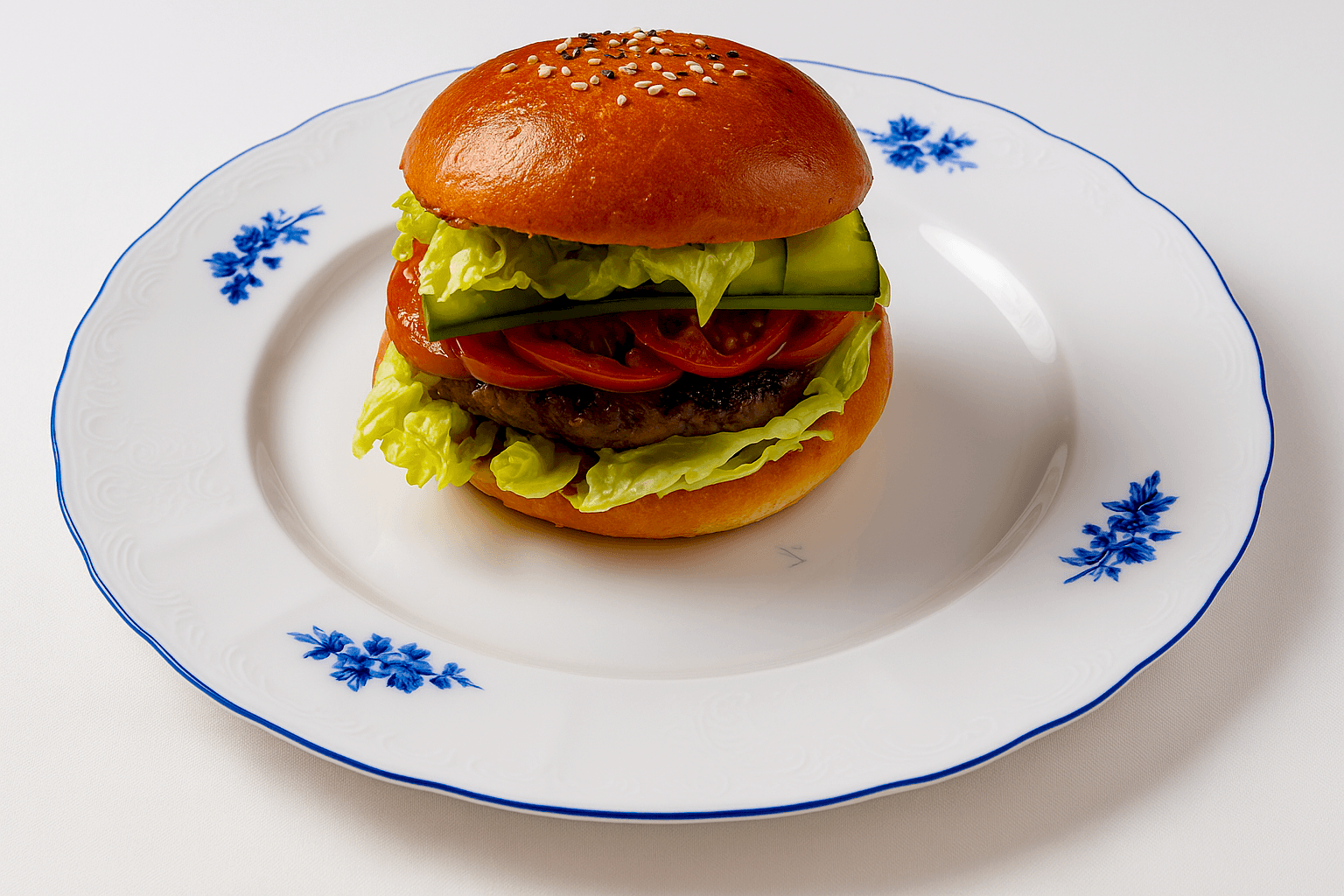 Бургер с мраморной говядиной